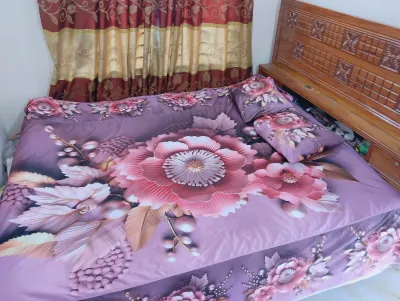 Factory 3D flower Printed Bedding bed cover 